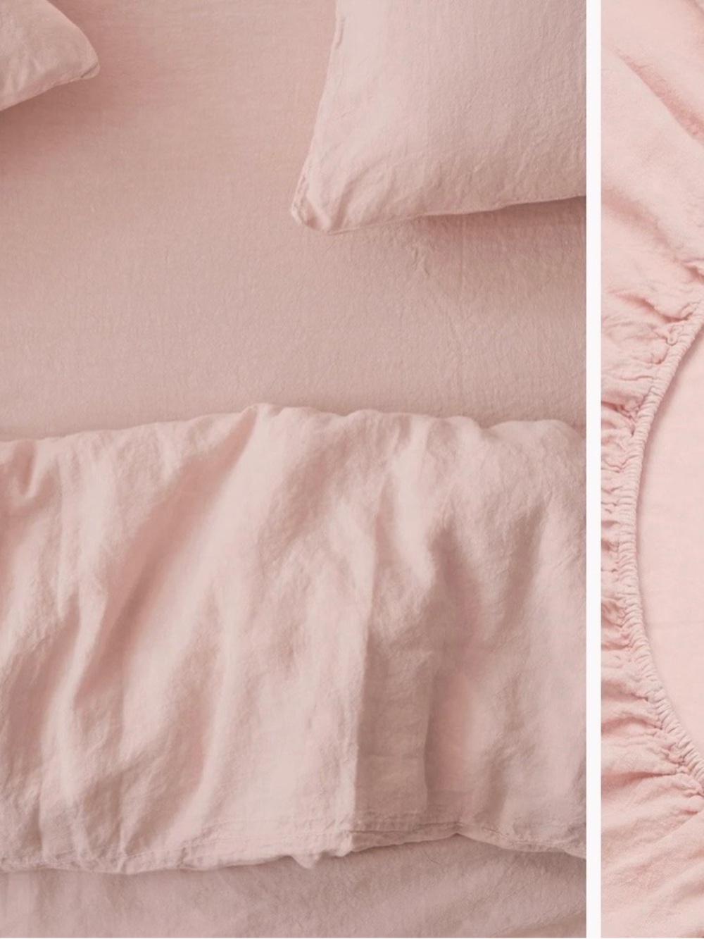 Piglet In Bed — “Rose” Fitted sheet (Queen)